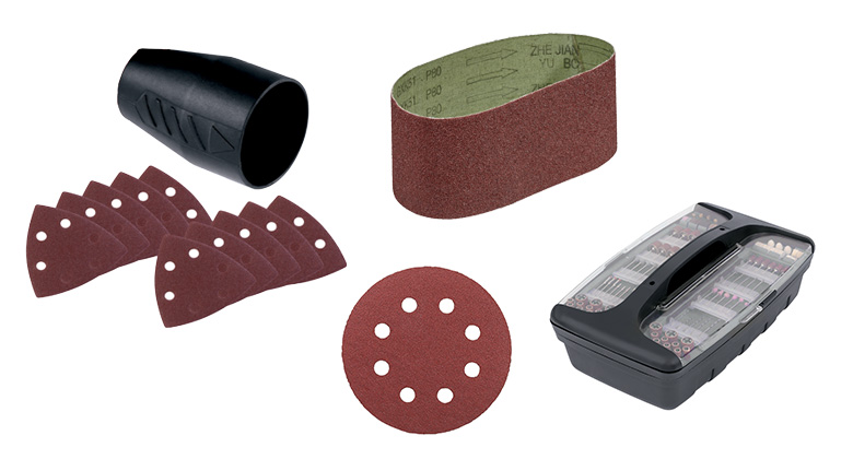 various accessories for grinders